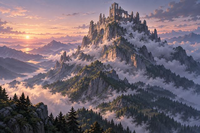 霍纳奇斯山脉·同人示意图(AI生成,非官方)