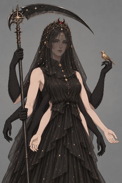 黑夜女神·同人示意图(AI生成,非官方)