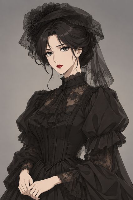 黑之魔女·同人示意图（AI生成，非官方）